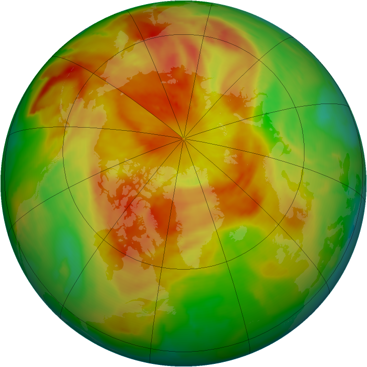 Arctic ozone map for 13 April 2012
